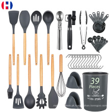 Utensílios de cozinha de cozinha de silicone de grau alimentar 39 PCs